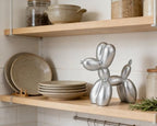 4 Inch Matte Silver Balloon Dog Sculpture - Image 4