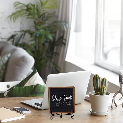 Modern Farmhouse Decor, Home Decor For Living Room, Boho Chic Aesthetic Shelf Decorations, Christian Dear God Sign, Farm House Entryway Tv Stand Fireplace Coffee Table Decoration (02) - Image 5