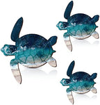 Bucherry 3 Sizes Wooden Sea Turtle Wall Decor Turtle Wall Art,Dark Blue - Image 5