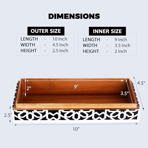 Handicrafts Home Black Remote Control Storage Box with Lid, 10x4.5x2.5 In - Image 3