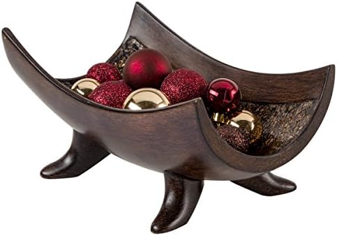 Creative Scents Schonwerk Brown Decorative Bowl for Home Decor - Dining Room Centerpiece - Coffee Table Decor for Living Room - 10" Resin Bowl - House Decor Decorations or Key Bowl for Entryway - Image 4