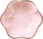 JAMEND CLXP Ice Cracking Leaf Jewelry Dish, Decorative Ring Holder Small Trinket Tray Bowl, Gifts for Daughter Mom Friends, Pink. by JAMEND+CLXP