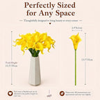 Mandy's 20pcs Pure Yellow Calla Lily Artificial Flowers - Image 3