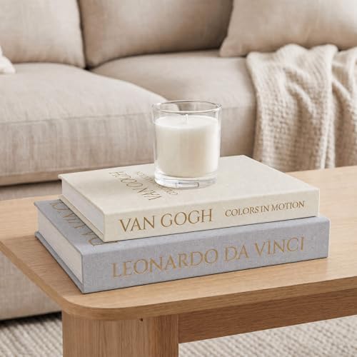 MAOBUYOU Decorative Linen Book Set of 2, Faux Book Storage Box, Coffee Table and Bookshelf Decor - Image 7
