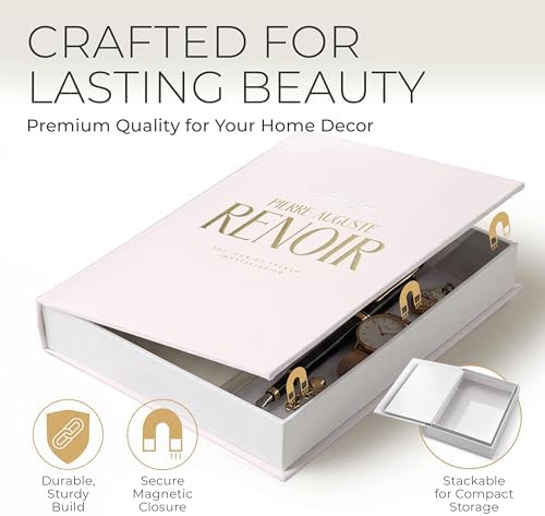 Decorative Books for Home Decor – Green & Pink Linen Faux Books for Decoration: Aesthetic Fake Book Shelf, Living Room, Mantle, Entryway & Coffee Table Decor – Stack Faux Book Storage Box, Set of 2 - Image 5