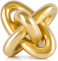 XMGZQ Gold Knot Decor for Coffee Table Book,Chain Link Living Room Decor Item for Bookshelf Entryway Nightstand TV Stand,Minimalist Knot Sculpture for Home Living Room,Centerpiece Table Decorations by XMGZQ