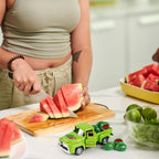Watermelon Truck Decor, Vintage Green Pickup Truck with Farm Fresh Watermelon, Summer Farmhouse Tiered Tray Decor, Rustic Kitchen Tabletop Decorations for Home Office - Image 7