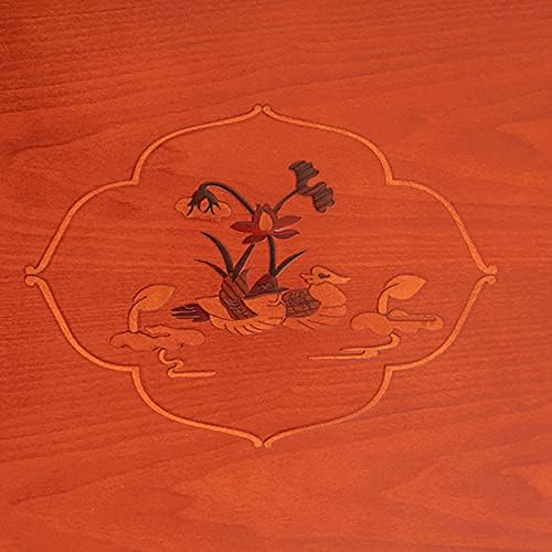 Multifunctional Square Folding Coffee Table, Hand-Painted Wooden Korean Style - Image 5