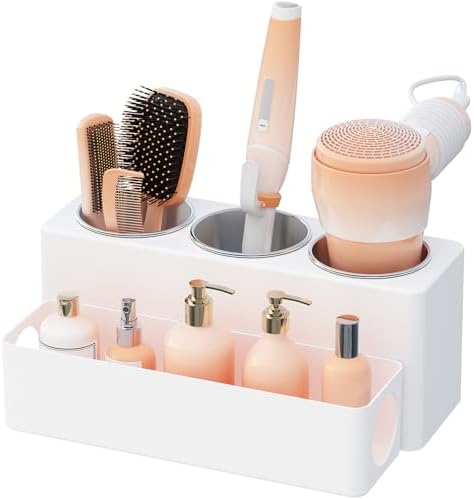 Lifewit Hair Tool Organizer Dryer Holder Countertop with 3 Cups, White by Lifewit