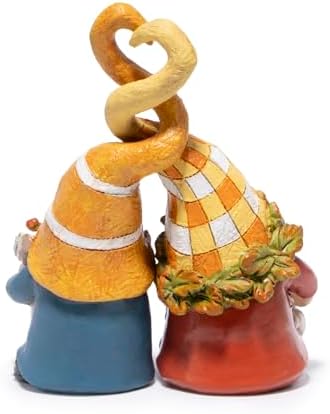 Hodao Thanksgiving Decorations for Table, Resin Fall Thanksgiving Gnome Figurines with Turkey, Pumpkin & Heart, Festive Gift for Autumn Home Decor - 2 Pcs - Image 2