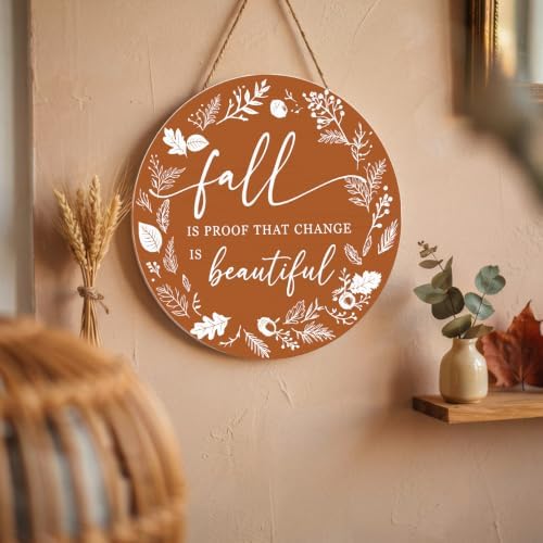 Fall Decorations for Home, Minimalist Fall Wooden Door Sign - Image 6