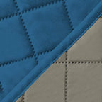 Easy-Going Reversible Couch Cover, 4 Seater Sofa, Peacockblue/Beige | XX-Large - Image 6