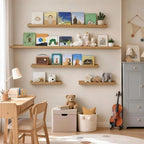 36inch Long Floating Shelves for Wall Decor, 5-Set Shelves with Lip, Brown - Image 6