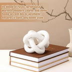Yalikop 3 Link Wood Knot Decor Rustic Table Shelf Accents, White - Image 4