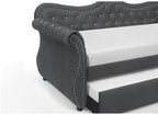 Modern Luxury Upholstery Crystal Tufted Trundle - Image 5