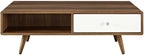 Modway Transmit Mid-Century Coffee Table, Walnut White - Image 3