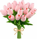 Mandy's 20pcs Artificial Light Pink Tulips by Mandys