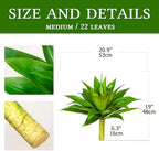 Artificial Agave Faux Agave Fake Greenery Outdoor Artificial Plants Fake Plants for Indoor Home Decor Plastic Plants Outdoor Decor Front Porch Decor Simulation Plants 22"(2Pcs Green) No Vase - Image 2