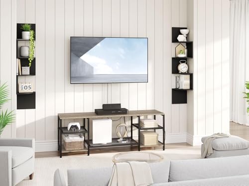 HOOBRO Corner Shelf Wall-Mounted, Set of 2 Floating Corner Shelves for Wall - Image 2