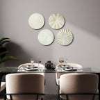 Hicarer 4 Pcs 12 Inch White Gold Metal Wall Art Decor Sunburst Decor - Image 5