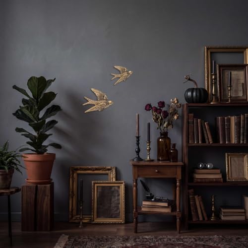 2 Piece Vintage Swallow 3D Wall Decor, 4.7 and 6.7 Inch Resin Art Gift Set - Image 5