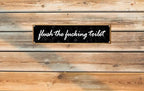 Flush The Toilet Street Sign Retro Funny Wall Decor Metal Tin Signs Fall Season Horror Theme Inappropriate Humor Bar Home College Dorm Decor 16x4 in - Image 6