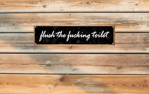 Flush The Toilet Street Sign Retro Funny Wall Decor Metal Tin Signs Fall Season Horror Theme Inappropriate Humor Bar Home College Dorm Decor 16x4 in - Image 6