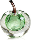 Glass Fruit Apple Statues Home Decor Modern Style Figurine Decorative Ornaments for Living Room, Shelf Decor, Office Desktop, Cabinets(Green Apple Ornament) by YACSNBF