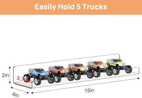 upsimples 14 Pcs 15" Acrylic Shelves for Wall Display and Storage, Clear - Image 3