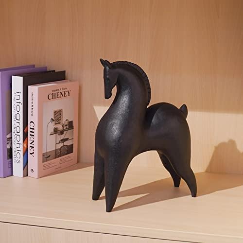 Cynkeyee Black Horse Statue Home-Decor - 11.5 Inch Modern Abstract - Image 3