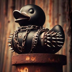 edenfaux edenfuax Punk Duck Goth Resin Duck - Garage Kits,Unique Gothic Gifts & Collectibles,Vinyl Rubber Novelty Ornament Dark Satanic Duck Figurine for Desktop Home Halloween Decor (Punk Duck) by Unknown