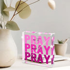 Pink Acrylic Sign 4x4, Desk Accessories for Women, Christian Room Decor - Image 6