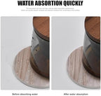 6Pcs Absorbent Coasters Set with Holder,Ceramic Drink Coaster,4 in（A10） - Image 4