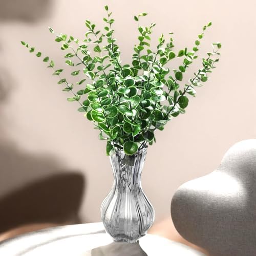 TIHOOD 15PCS Artificial Eucalyptus Stem Faux Eucalyptus Decor Artificial Green Branches Leaves - for Wedding Floral Arrangements Home Decor - Image 4