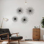 Shimeyao 4 Pcs Black Starburst Wall Decor Metal 3D Spike Wall Art Set - Image 5