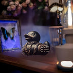 edenfaux edenfuax Punk Duck Goth Resin Duck - Garage Kits,Unique Gothic Gifts & Collectibles,Vinyl Rubber Novelty Ornament Dark Satanic Duck Figurine for Desktop Home Halloween Decor (Punk Duck) - Image 2