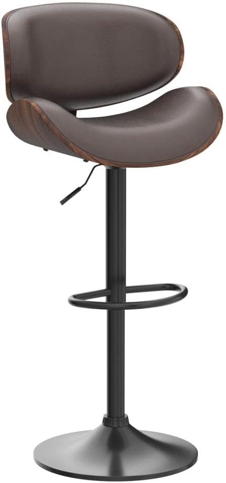 YaFiti Swivel Bar Stools Set of 2, Modern PU Leather Adjustable Counter Stool - Image 5
