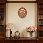 SIKOO Vintage Wall Sculptures Bronze Gold Magnolia Flower Wall Art Hand Painted Ornate Wall Hanging Decoration Antique Pediment Wall Statue Ornament Decor Gallery for Kitchen Bedroom Living Room - Image 4