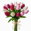 Mandy's 20pcs Artificial Shades of Pink Tulips by Mandys