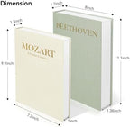 1DOT2 Decorative Books Set of 2, Sage-Beige-Musician - Image 2