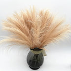 Fake Pampas Grass - Khaki 30 Pcs, Artificial Boho Small Reeds Stems 17 Inch - Image 4