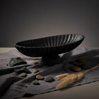 14.5"Large Decorative Bowl decor , Fruit Bowls, Key Bowl, Black Long Bowl - Image 2