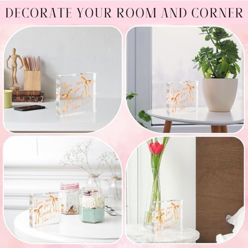 Coquette Orange Bow Room Decor, for Girls Room, Christian Gifts for Women - Image 5