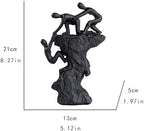 Hebdids - Abstract Wall-Climbing Sculpture in Matte Black,Living Room and Office Dynamic Climbing Wall Character Decoration, Black Statue, 8.27 x 5.12 x 1.97inches Elegant Black Home Decoration Gift - Image 4