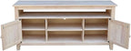 Entertainment TV Stand with 2 Doors Unfinished Solid Parawood 57"W x 18"D x 26"H - Image 6