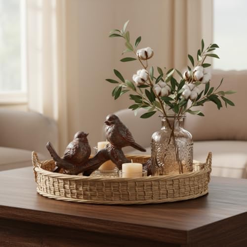 Braxio Bird Figurines Home Decor – Resin Tabletop Vintage Distressed Birds on Branch, Rustic Farmhouse Decor for Living Room, Bedroom, Office, 6 x 2.3 x 3.4 Inches - Image 4