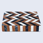 Handicrafts Home White Photo Keepsake Memory Wooden Box with Lid,6x8x1.5 In - Image 4