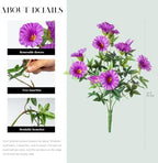 Purple Artificial Morning Glory Flowers for Outdoor Planters, Premium UV Resistant Silk Faux Flowers for Porch, Hanging Basket & Window Box, Cottage Garden Decor, No Pot, 13.3 Inch, 4 Bundles - Image 2