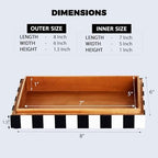 Handicrafts Home Decorative Storage Box with Lid, Black and White Decorative Box for Remote Controls, Slim Coffee Table Storage Box for Shelf, Desk & Living Room Decor, Puzzle Check 8 x 6 x 1.5 Inch - Image 2