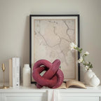 Wood Knot Chain Link Decor - 3 Link Boho Wooden Hand Carved Decorative Wooden Links Knots for Coffee Table Entryway Modern Farmhouse Shelf Decoration (Wine) - Image 5